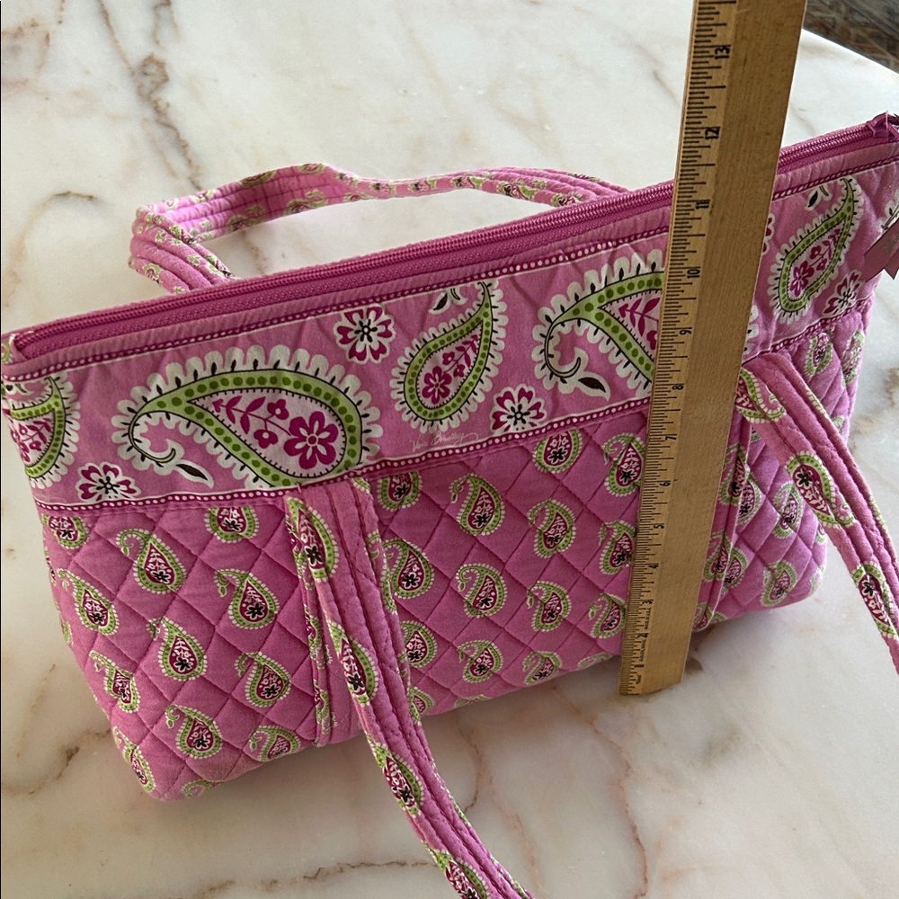 Vera Bradley Pink Quilted Paisley Tote Shoulder Bag - Picture 7 of 8